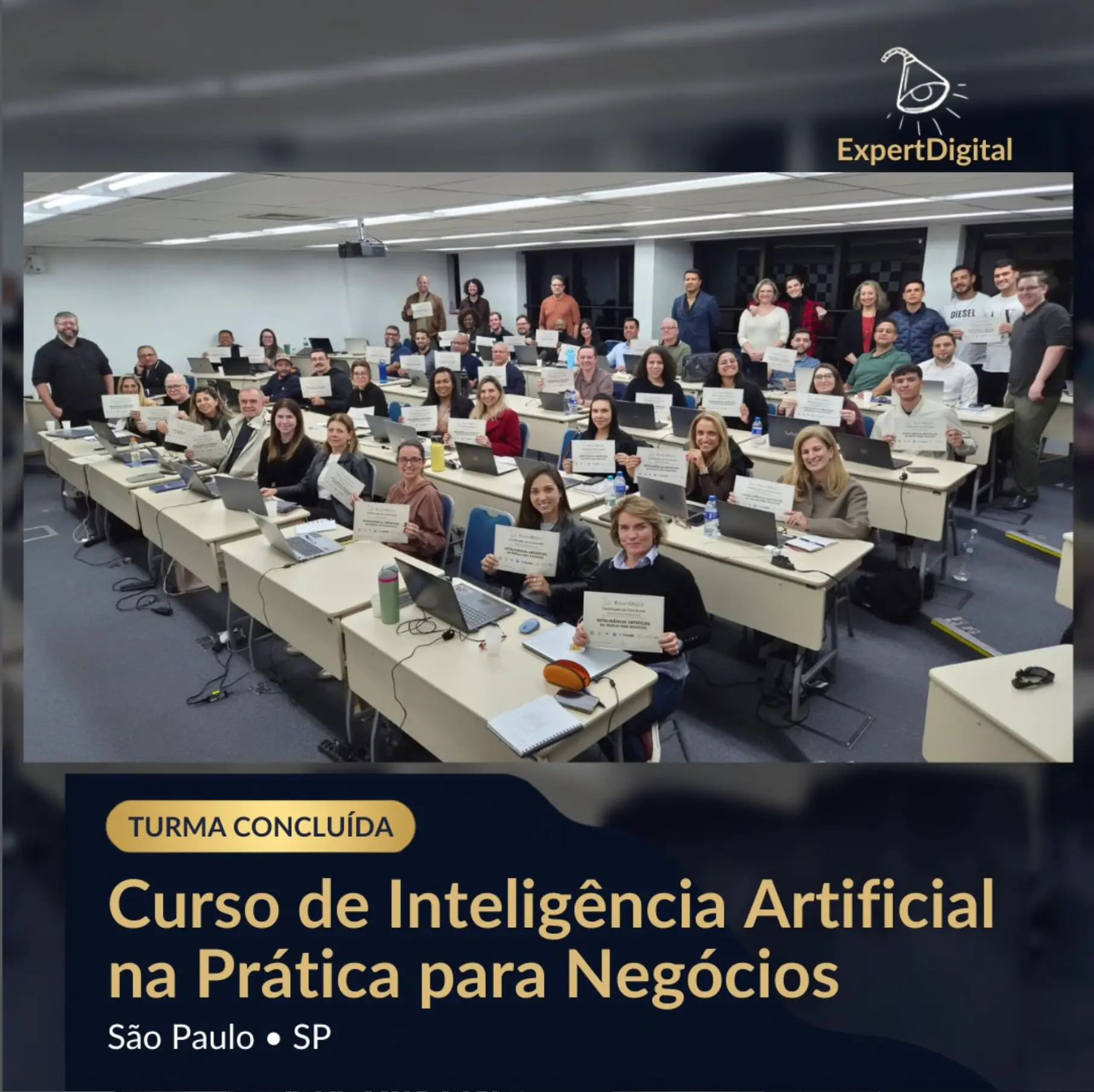 Turma presencial de IA na Prática para Negócios da Expert Digital em São Paulo