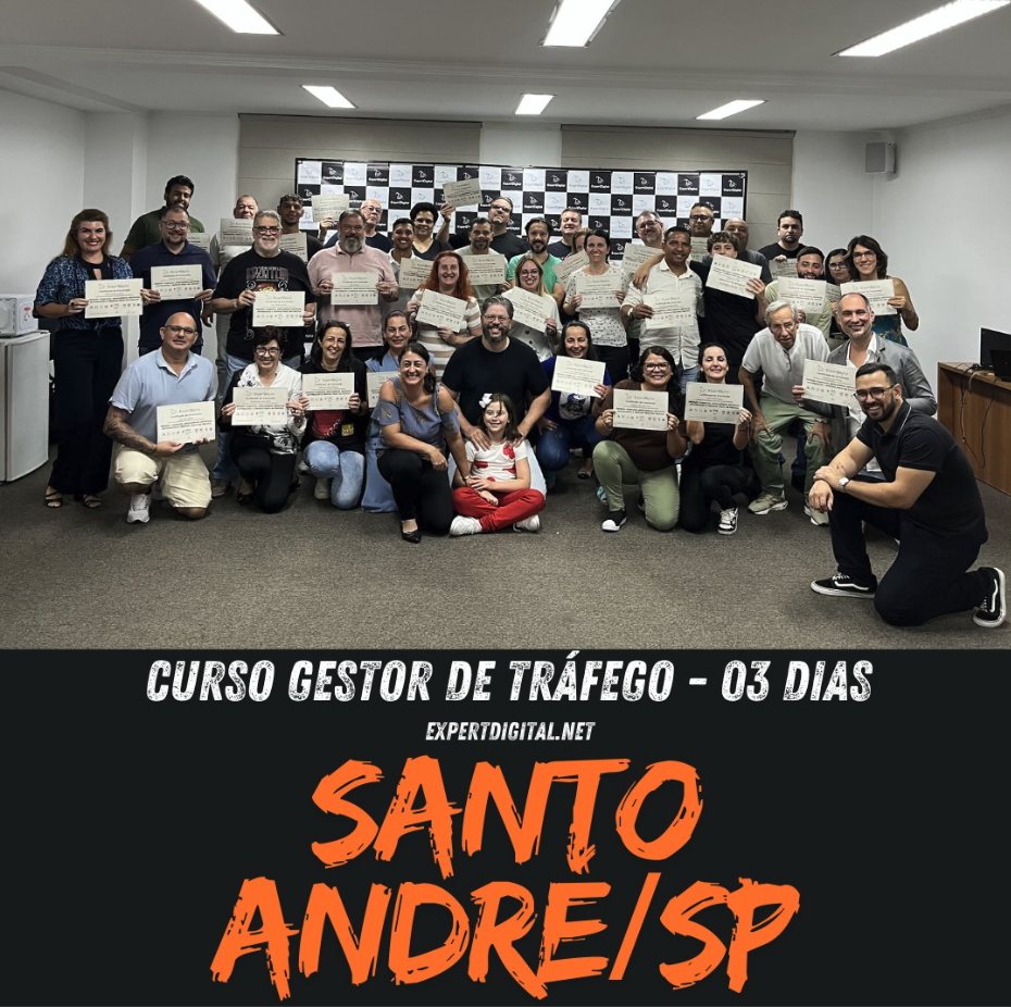 Turma de Gestor de Tráfego 3 Dias em Santo André/SP