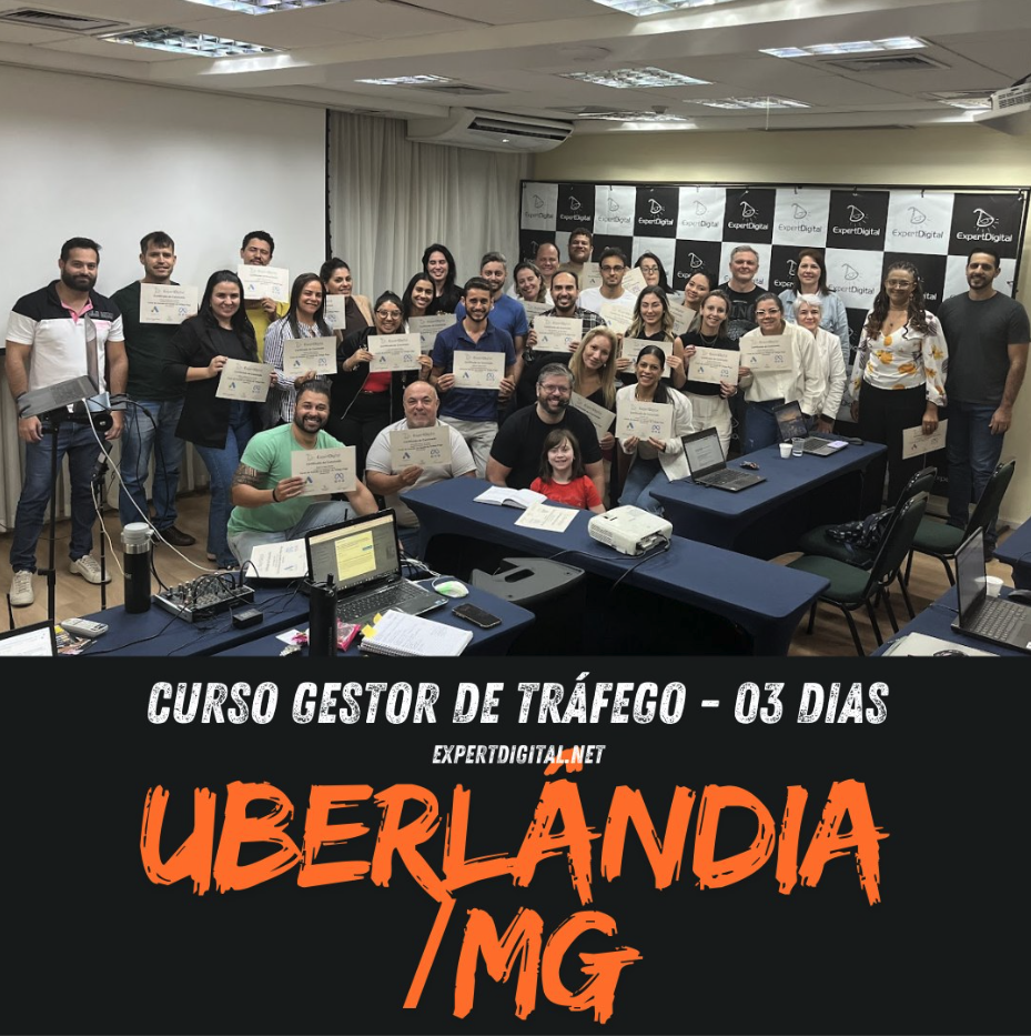 Turma de Gestor de Tráfego 3 Dias em Uberlândia/MG